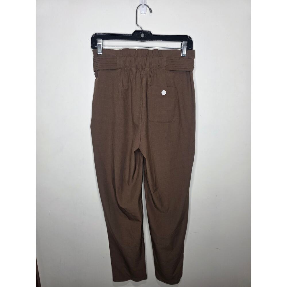 Athleta brown houndstooth plaid skyline II belted dress casual pants - 0 - Picture 6 of 6